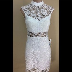 B darlin cover neck lace dress